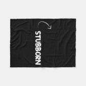 I'm Stubborn Funny Ity Character Reference  フリースブランケット (正面(横))