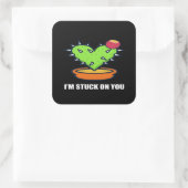 Im Stuck On You Cactus Cute Plant Design  スクエアシール (バッグ)