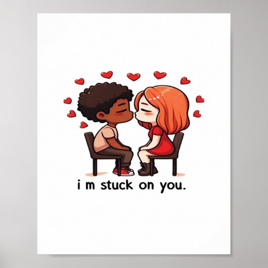 Im Stuck On You Classic Love Design  ポスター (正面)