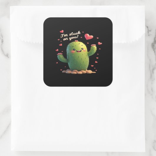 Im Stuck On You Classic Romantic Style  スクエアシール (バッグ)