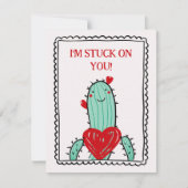 I'm Stuck On You Funny Kids Valentine's Day Card ノートカード (正面)