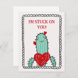 I'm Stuck On You Funny Kids Valentine's Day Card ノートカード