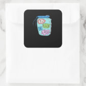 Im Stuck On You Sticker Minimal Love Design  スクエアシール (バッグ)