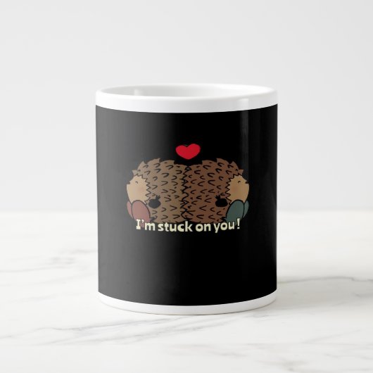 Im Stuck On You Timeless Romantic Design  ジャンボコーヒーマグカップ (正面)