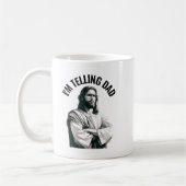 I'm Telling Dad - Funny Jesus Meme コーヒーマグカップ (左)