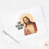 I'm Telling Dad - Funny Jesus Meme スクエアシール (封筒)