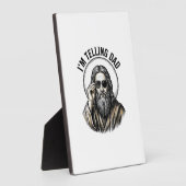 I'm Telling Dad Vintage Engraving Funny Shirt フォトプラーク (側面)