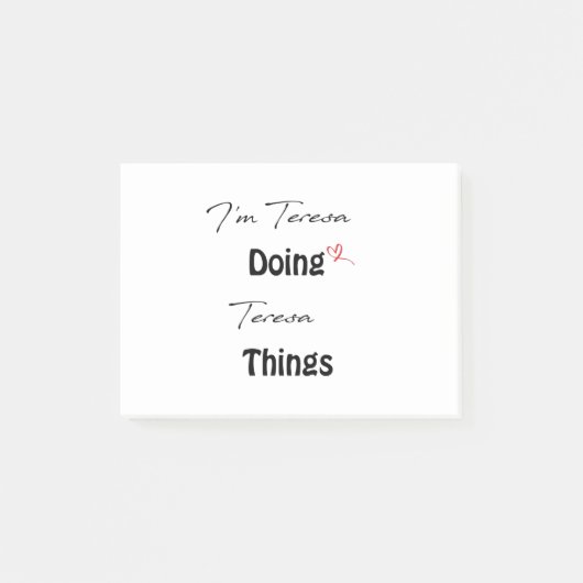 I'm Teresa Doing Teresa ポストイット (正面)