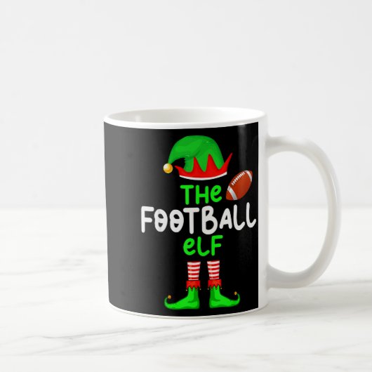 I'm The American Football Elf Christmas Matching P コーヒーマグカップ (右)
