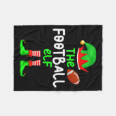 I'm The American Football Elf Christmas Matching P フリースブランケット (正面(横))