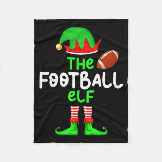 I'm The American Football Elf Christmas Matching P フリースブランケット (正面)