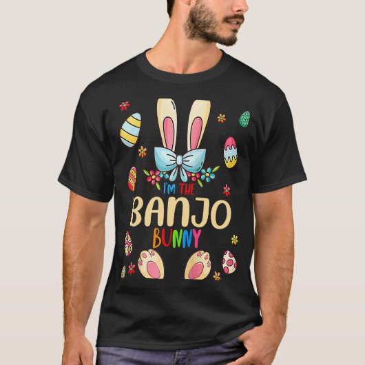 I'm The Banjo Bunny Easter Day Matching Family Egg Tシャツ (正面)