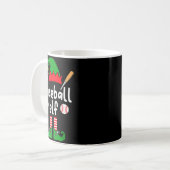 I'm The Baseball Elf Christmas Family Matching Paj コーヒーマグカップ (正面左)