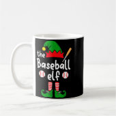 I'm The Baseball Elf Christmas Family Matching Paj コーヒーマグカップ (左)