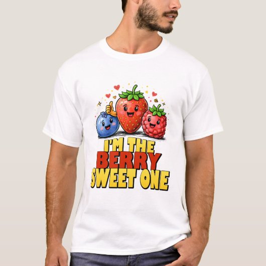 I'm The Berry Sweet One Birthday Fruit Art. Tシャツ (正面)