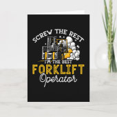 I'm The Best Forklift Operator Driver Worker Truck カード (正面)