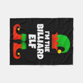 I'm The Billiard Elf Family Pajama Christmas Funny フリースブランケット (正面(横))
