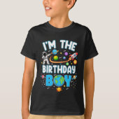 I'm The Birthday Boy Astronaut Family Space Planet Tシャツ (正面)