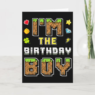 I'm The Birthday Boy Gamer Pixel Birthday Party Ma カード