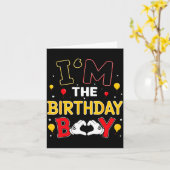 I'm The Birthday Boy Matching Family Birthday Part カード (黄色い花)