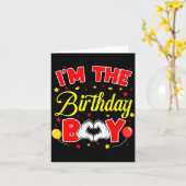 I'm The Birthday Boy Matching Family Birthday Part カード (黄色い花)