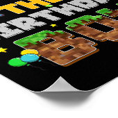 I'm The Birthday Boy Pixel Gamer Party Matching Fa ポスター (角)