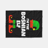 I'm The Bosnian Elf Family Pajama Christmas Funny  フリースブランケット (正面(横))