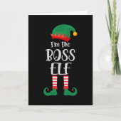 Im The Boss Elf Matching Christmas カード (正面)