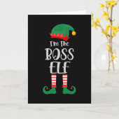Im The Boss Elf Matching Christmas カード (黄色い花)