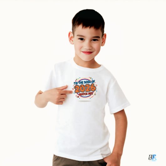 I'm The Boss of 2026 Kids Confident New Year Tee Tシャツ