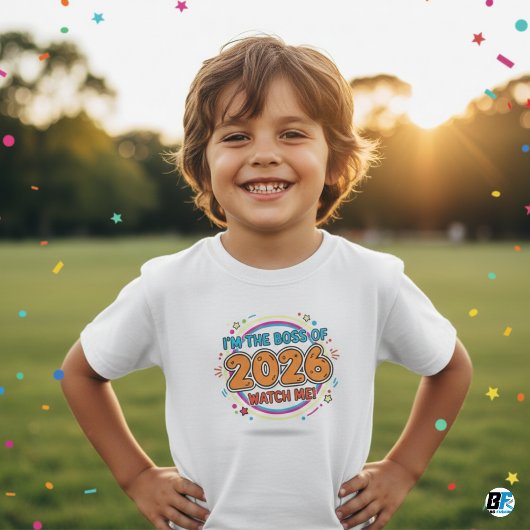 I'm The Boss of 2026 Kids Confident New Year Tee Tシャツ