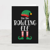 Im The Bowling Elf Matching Christmas カード (正面)