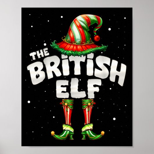I'm The British Elf Family Matching Group Christma ポスター (正面)