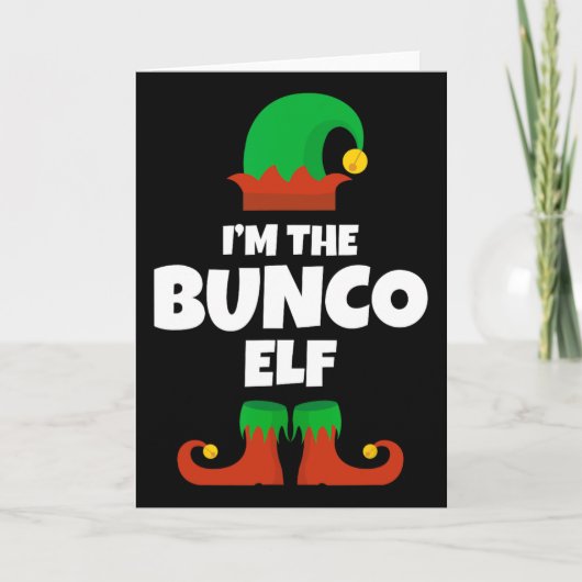 I'm The Bunco Elf Family Pajama Christmas Funny Bu カード (正面)