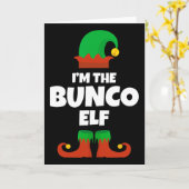 I'm The Bunco Elf Family Pajama Christmas Funny Bu カード (黄色い花)