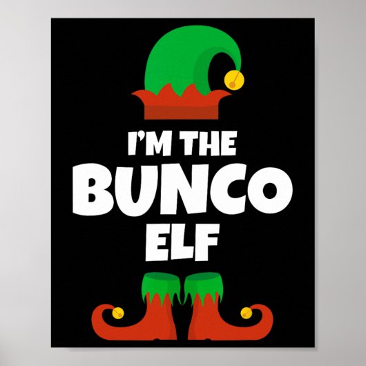 I'm The Bunco Elf Family Pajama Christmas Funny Bu ポスター (正面)