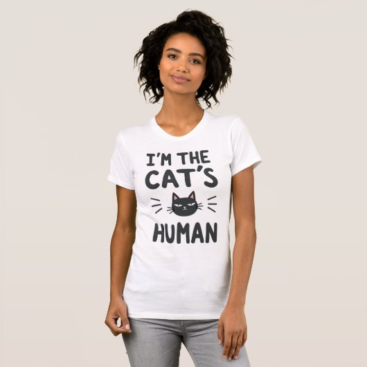 I'm the cat's human funny black cat tシャツ (正面フル)