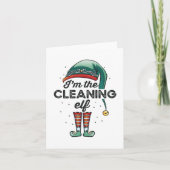 I'm the Cleaning Elf Christmas Gift Xmas カード (正面)