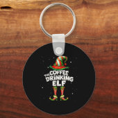 I'm The Coffee Drinking Elf Family Matching Group  キーホルダー (正面)