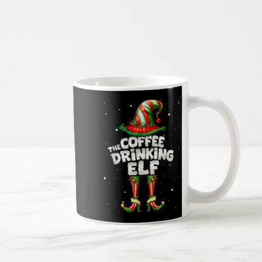 I'm The Coffee Drinking Elf Family Matching Group コーヒーマグカップ (右)
