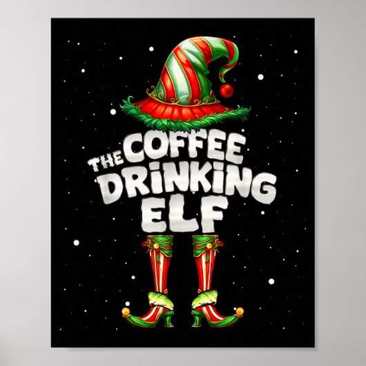 I'm The Coffee Drinking Elf Family Matching Group ポスター (正面)