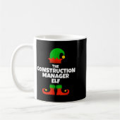 I'm The Construction Manager Elf Family Pajama Chr コーヒーマグカップ (左)