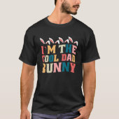 I'm the Cool Dad Bunny Easter Day Retro Wavy  Tシャツ (正面)