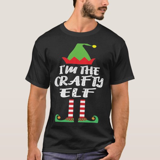 I'm The Crafty Elf Matching Family  Christmas Tシャツ (正面)