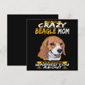 I'm The Crazy Beagle Mom 招待状 (正面/裏面)