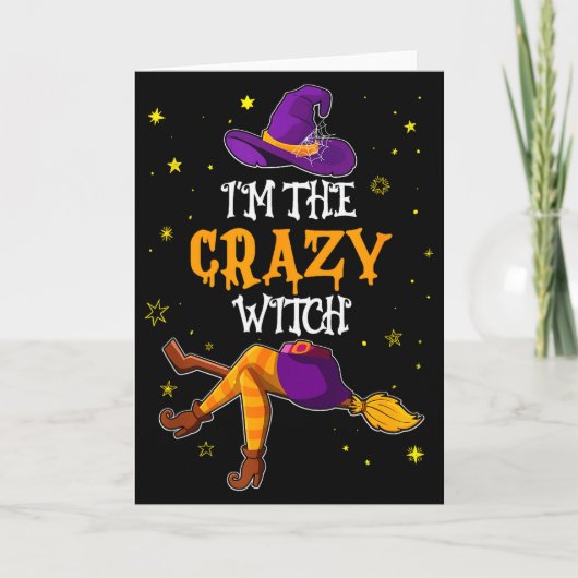 I'm The Crazy Witch Funny Halloween Matching Group カード (正面)
