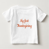 I'm the cutest Thanksgiving pumpkin! ベビーTシャツ (裏面)