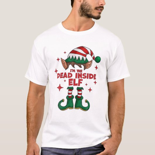 I'm The Dead Inside小妖精や小人- Matching Family Christm Tシャツ (正面)