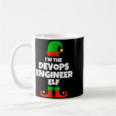 I'm The Devops Engineer Elf Family Pajama Christma コーヒーマグカップ (左)