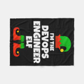 I'm The Devops Engineer Elf Family Pajama Christma フリースブランケット (正面(横))